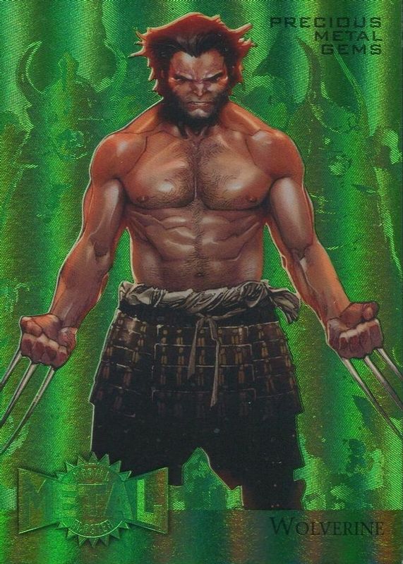 Wolverine 2015 Fleer Retro #41 Precious Metal Gems Green /10 RAW