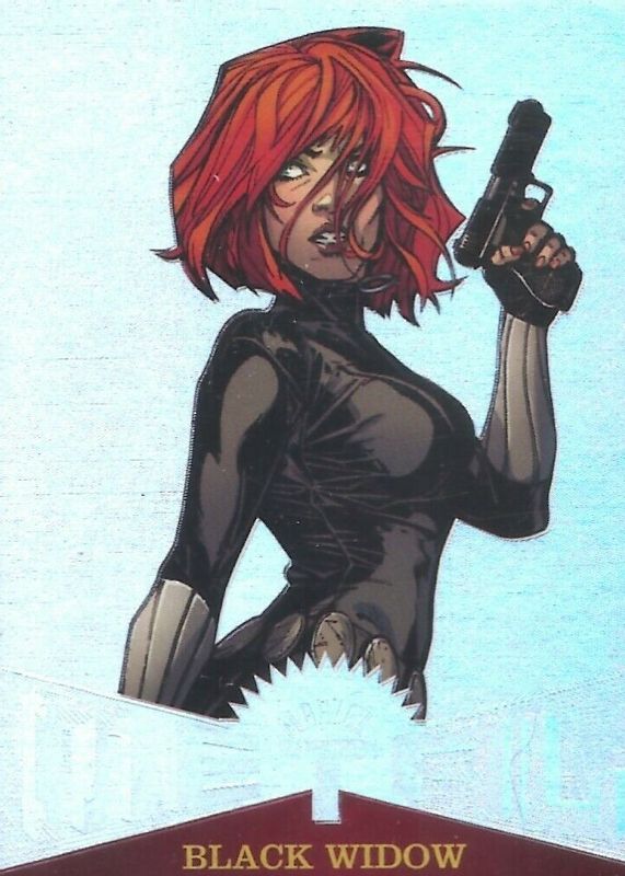 Black Widow 2017 Fleer Ultra Spider-Man #MM11 Precious Metal Gems Patterned /(SSP) RAW