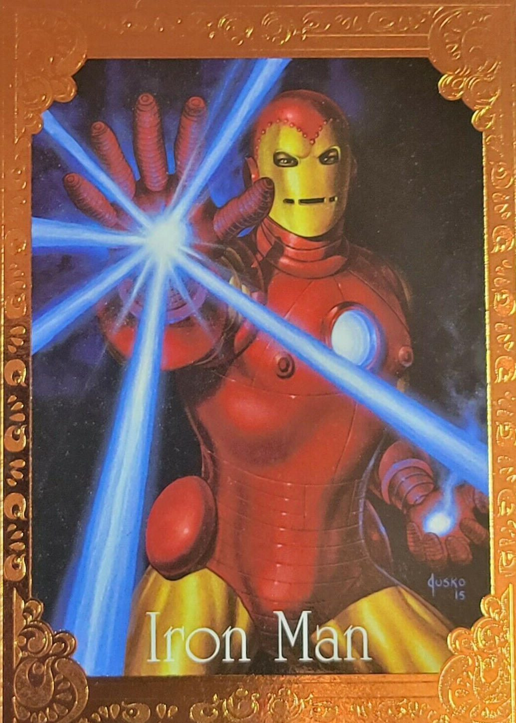 イマンヴェラーニ サイン オート upper deck marvelカマラカーン 2021 Upper Deck Marvel Black Diamond Iron Man #40 PSA 8 21