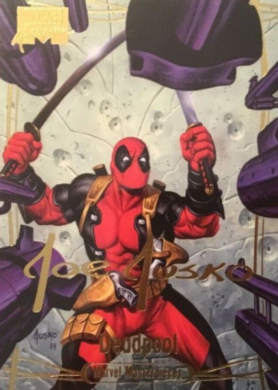 Deadpool 2016 Upper Deck Marvel Masterpieces #84 Gold Foil Signature SGC 8