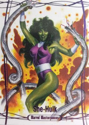 2016 Upper Deck Marvel Masterpieces #76 Epic Purple Foil /199