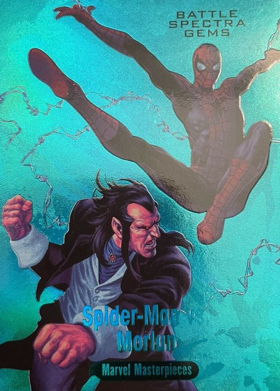 Spider-Man vs. Morlun 2016 Upper Deck Marvel Masterpieces #BS-4 Battle Spectra Gems /99 RAW