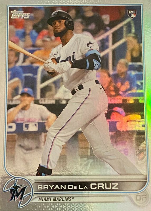 Bryan De La Cruz 2022 Topps #22 Rainbow Foil Rookie RAW