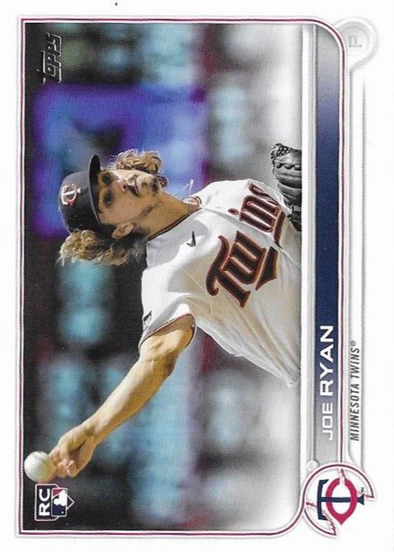 Joe Ryan 2022 Topps #390 SP Variation Rookie SGC 9.5