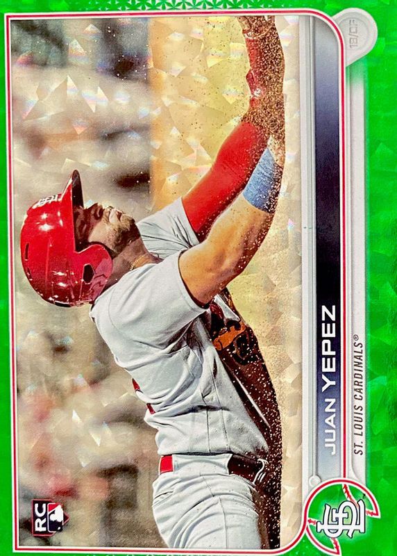 Juan Yepez 2022 Topps #506 Green Foil /499 Rookie RAW