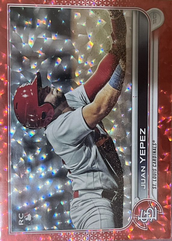 Juan Yepez 2022 Topps #506 Red Foil /199 Rookie PSA 10