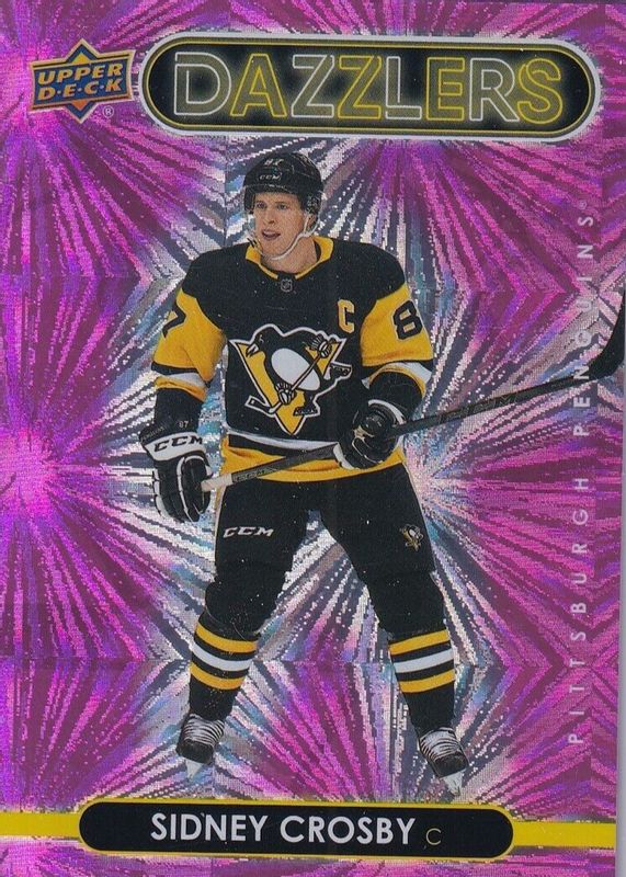 Sidney Crosby 2021 Upper Deck #DZ-35 Dazzlers - Pink RAW