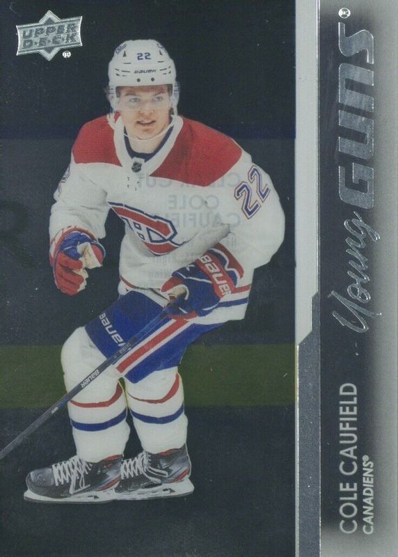 Cole Caufield 2021 Upper Deck #201 Young Guns - Clear Cut Rookie RAW