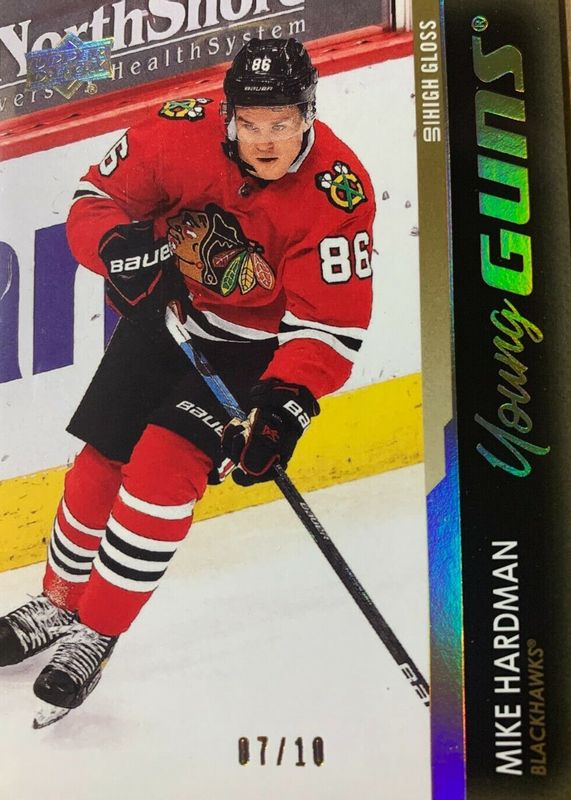 Mike Hardman 2021 Upper Deck #208 Young Guns - UD High Gloss /10 Rookie SGC 10