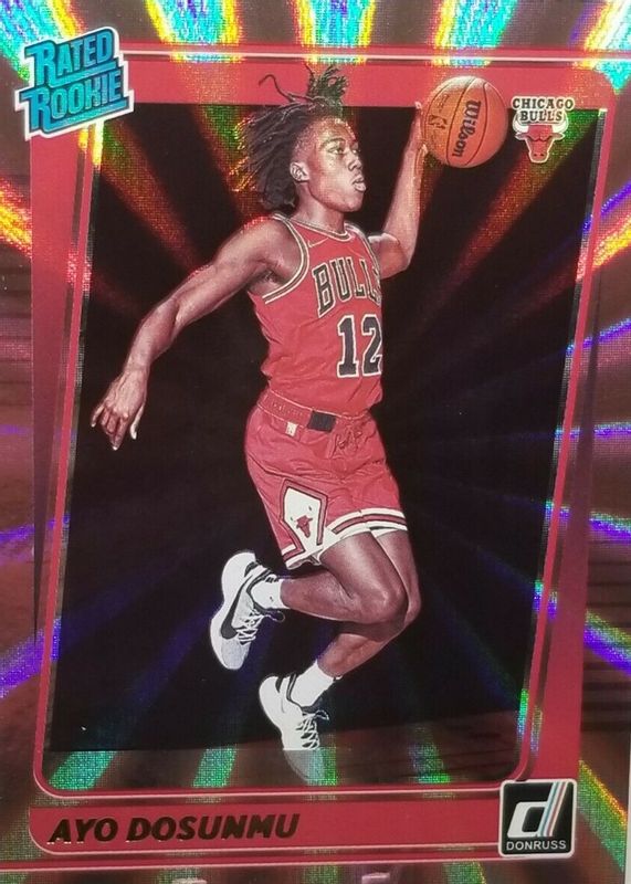 Ayo Dosunmu 2021 Donruss #221 Pink Laser Rookie PSA 10