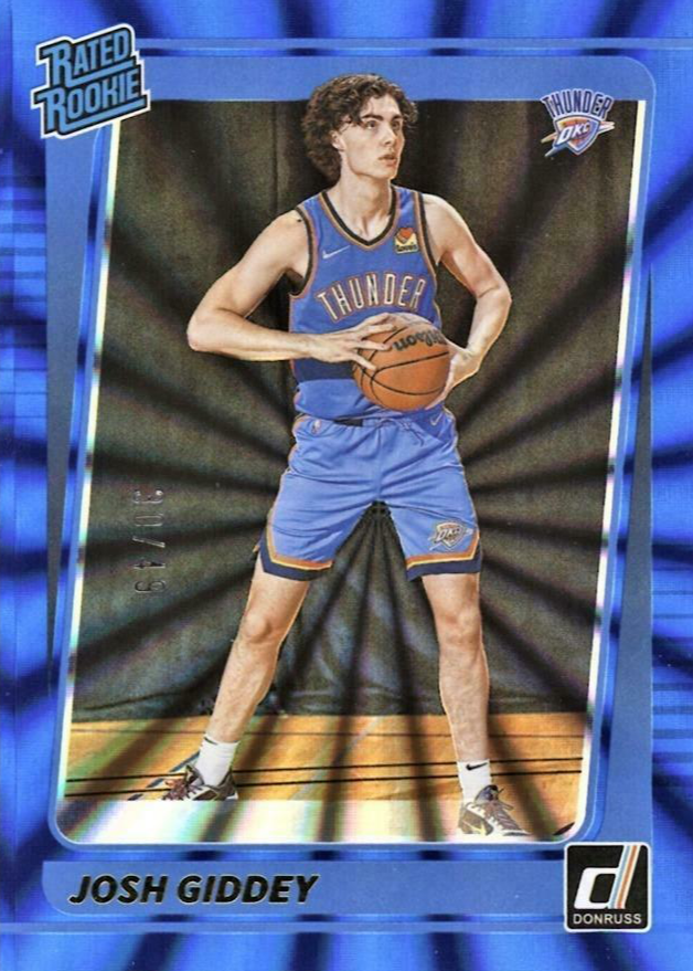 Josh Giddey 2021 Donruss #202 Blue Laser /49 Price Guide - Sports 