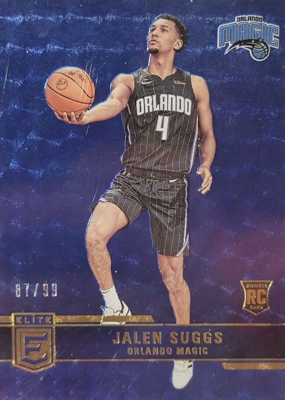 Jalen Suggs 2021 Elite #244 Blue /99 Rookie PSA 10