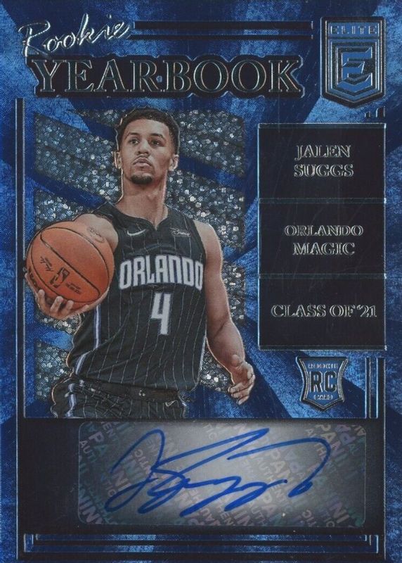 Jalen Suggs 2021 Elite #RY-JSU Rookie Yearbook Autographs PSA 10