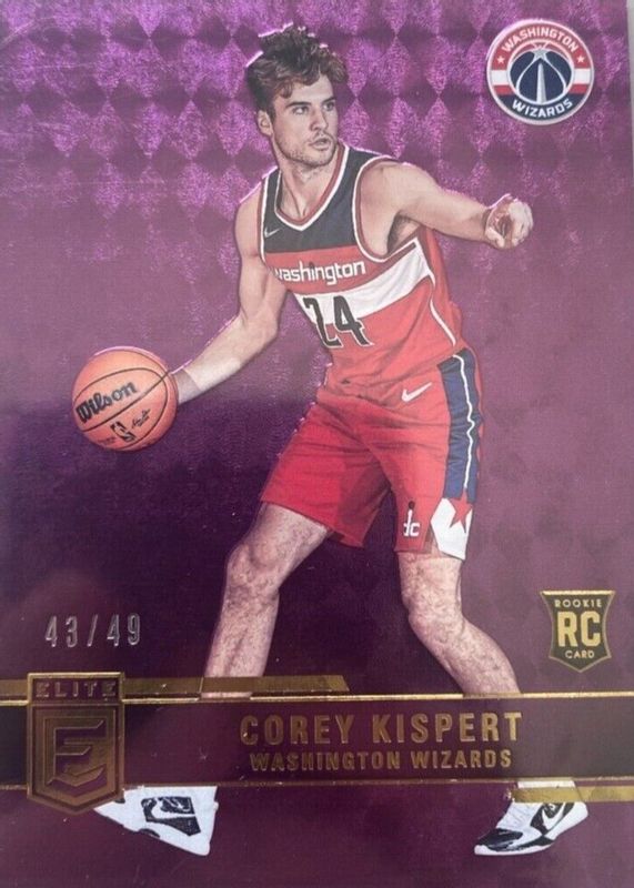 Corey Kispert 2021 Elite #234 Purple /49 Rookie PSA 10