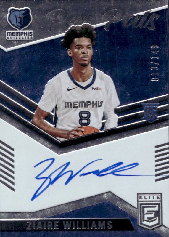 Ziaire Williams 2021 Elite #PP-ZWI Pen Pals /149 Rookie RAW