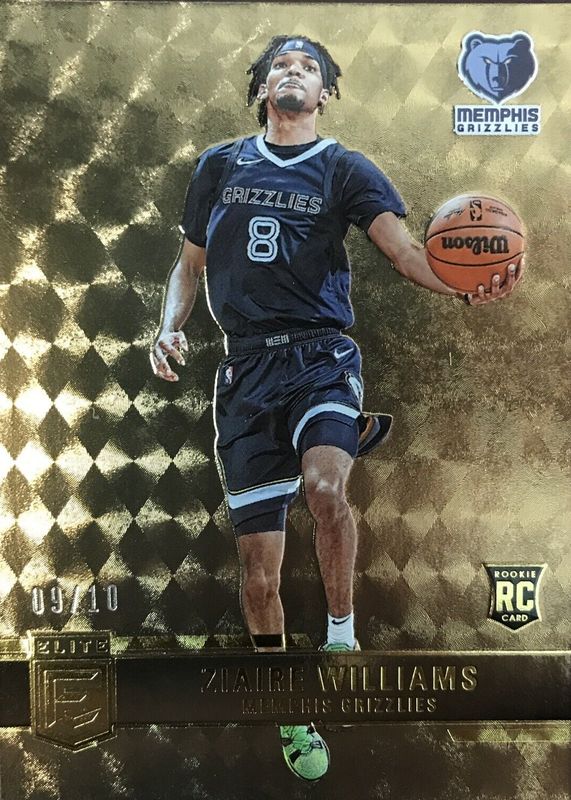 Ziaire Williams 2021 Elite #239 Gold /10 Rookie PSA 10