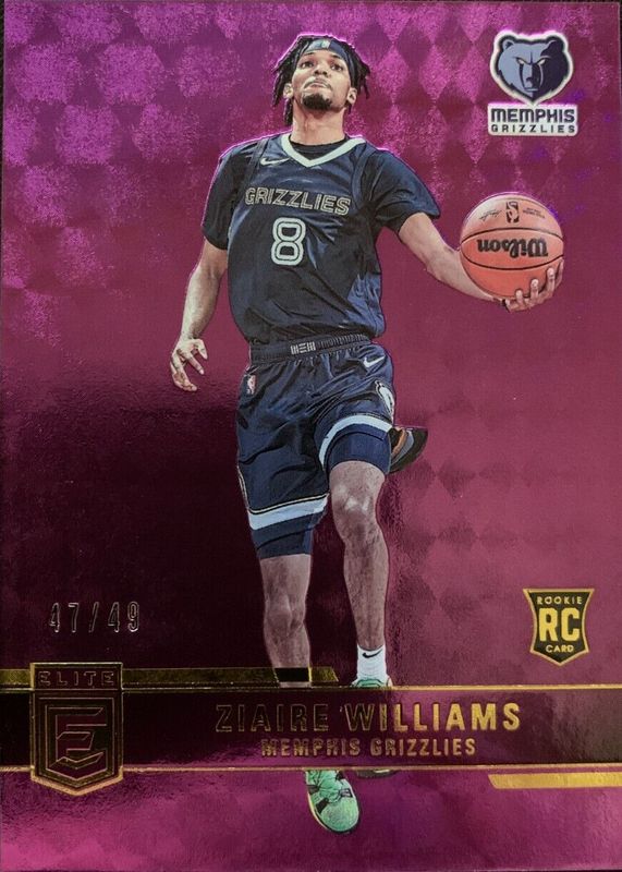 Ziaire Williams 2021 Elite #239 Purple /49 Rookie RAW