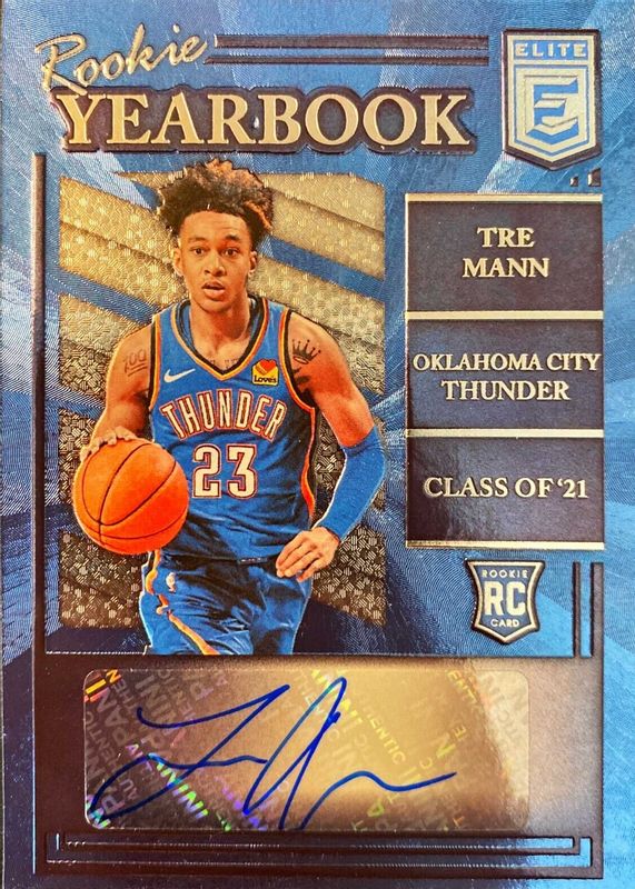 Tre Mann 2021 Elite #RY-TMA Rookie Yearbook Autographs Rookie PSA 10