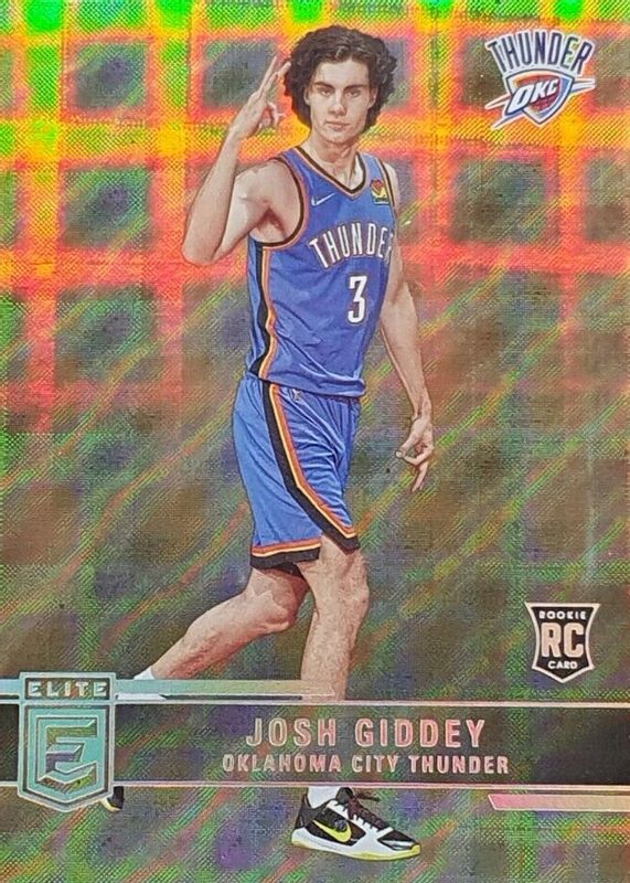 Josh Giddey 2021 Elite #243 Asia Hyper Gold Rookie SGC 9.5