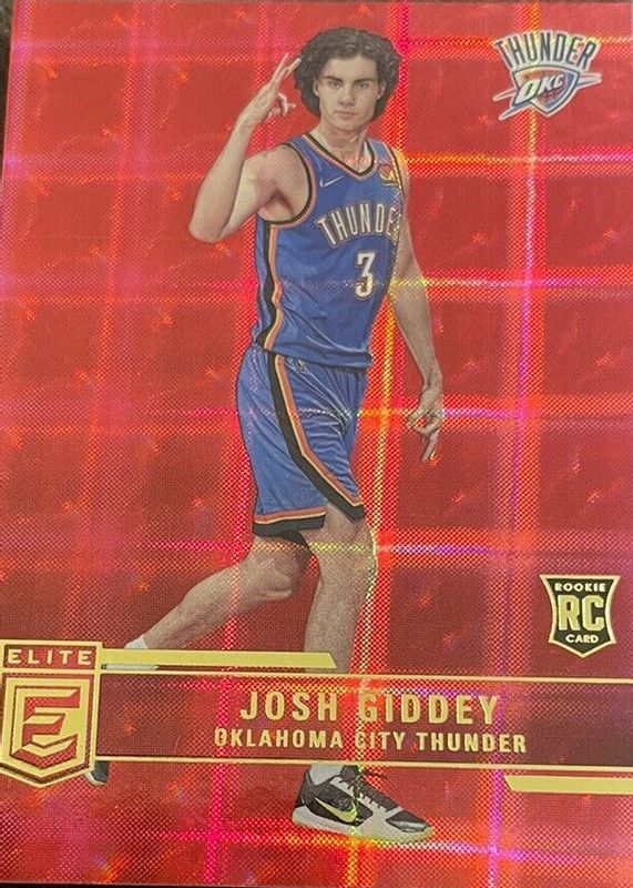 Josh Giddey 2021 Elite #243 Asia Hyper Red Rookie PSA 9