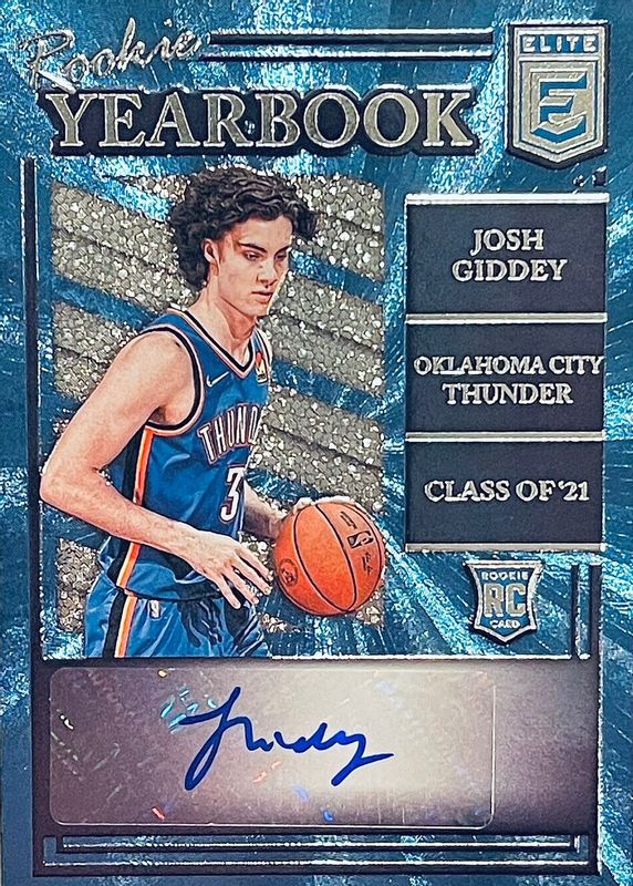 Josh Giddey 2021 Elite #RY-JGI Rookie Yearbook Autographs Rookie BGS 10 PRISTINE