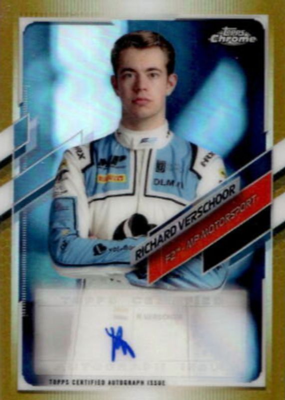 Richard Verschoor 2021 Topps Chrome Formula 1 #CA-RV Autographs - Gold Refractor /50 RAW