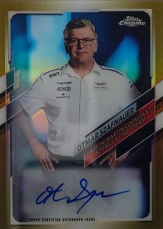 2021 Topps Chrome Formula 1 #CA-OS Autographs - Gold Refractor /50