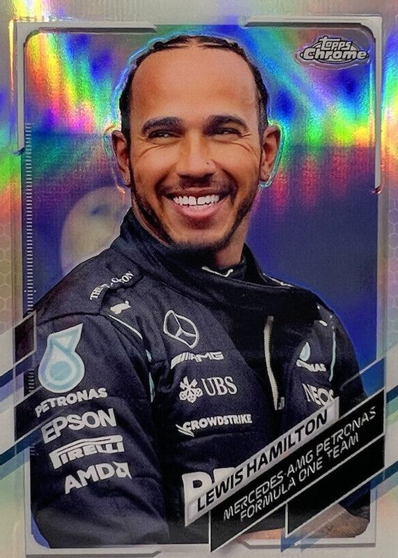 Lewis Hamilton 2021 Topps Chrome Formula 1 #50 Refractor SGC 9.5