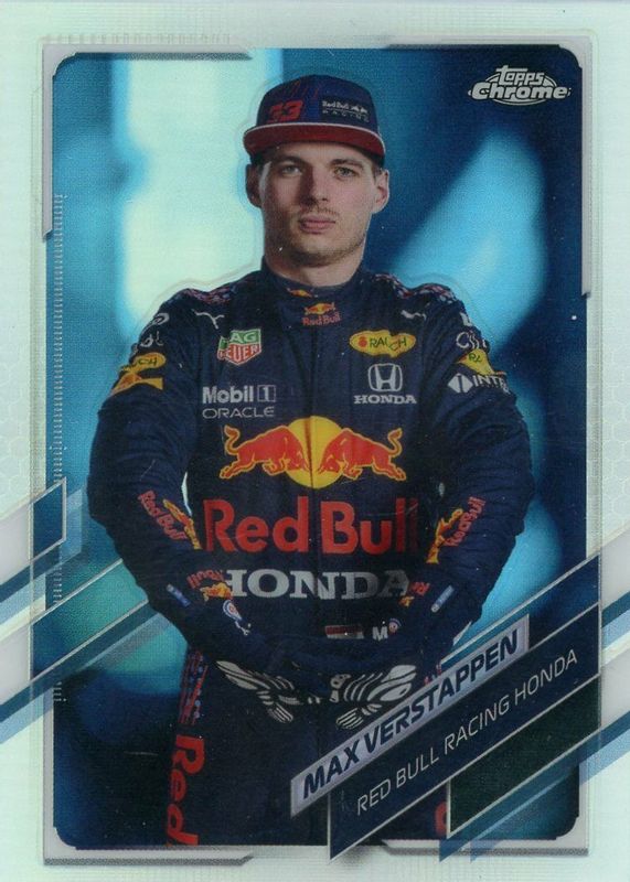 Max Verstappen 2021 Topps Chrome Formula 1 #3 Refractor PSA 10