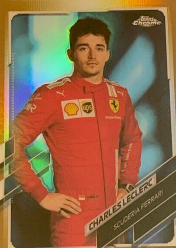 Charles Leclerc 2021 Topps Chrome Formula 1 #11 Gold Refractor /50 PSA 10