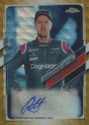 2021 Topps Chrome Formula 1 #CA-SV Autographs - Gold Wave Refractor /50