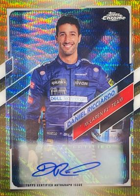 2021 Topps Chrome Formula 1 #CA-DR Autographs - Gold Wave Refractor /50