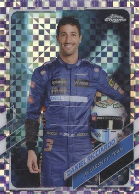 2021 Topps Chrome Formula 1 #5 Purple Checker Flag Refractor /199