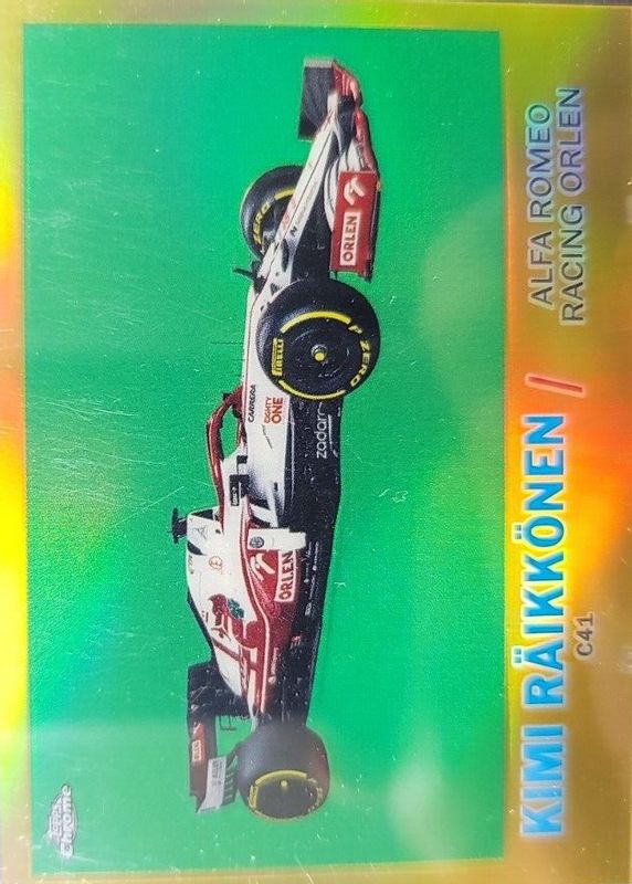 Kimi Raikkonen 2021 Topps Chrome Formula 1 #15 Gold Refractor /50 PSA 10