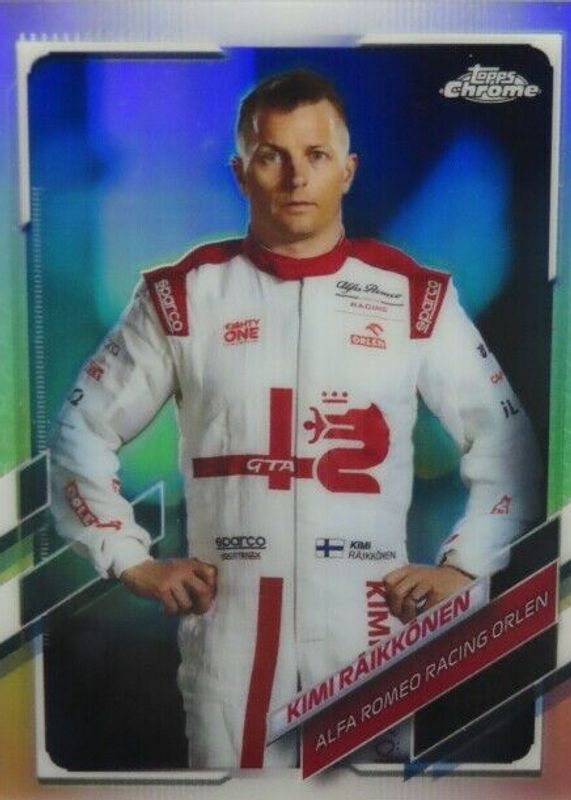 Kimi Raikkonen 2021 Topps Chrome Formula 1 #15 Refractor RAW