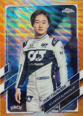 2021 Topps Chrome Formula 1 #14 Orange Wave Refractor /25