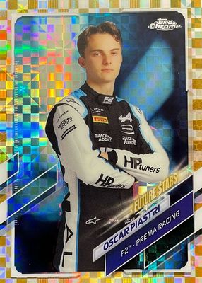 2021 Topps Chrome Formula 1 #59 Gold Checker Flag Refractor /50