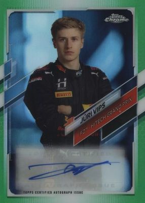 2021 Topps Chrome Formula 1 #CA-JV Autographs - Green Refractor /99