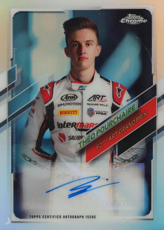 Theo Pourchaire 2021 Topps Chrome Formula 1 #CA-TP Autographs (/391) PSA 10