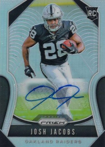 2019 top XR JOSH JACOBS Rookie Auto Gold 01/25 MINT