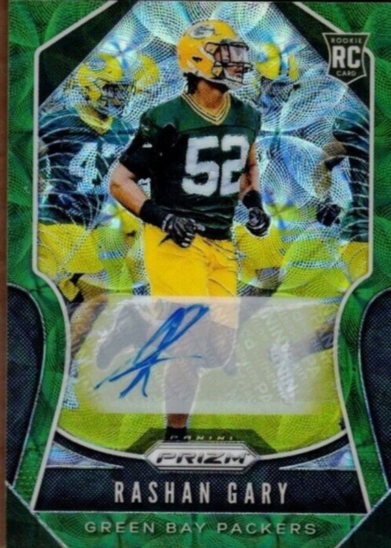 Rashan Gary 2019 Prizm #317 Rookie Autographs - Green Scope /75 RAW