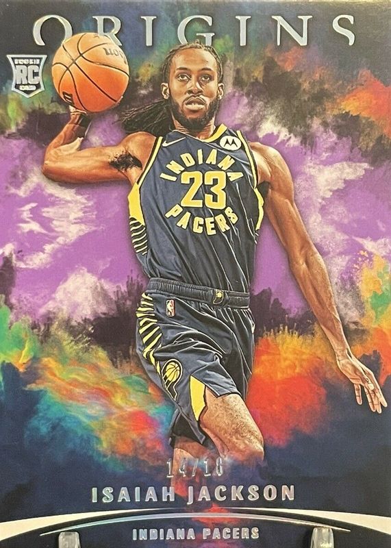 Isaiah Jackson 2021 Origins #72 FOTL Purple /18 Rookie RAW