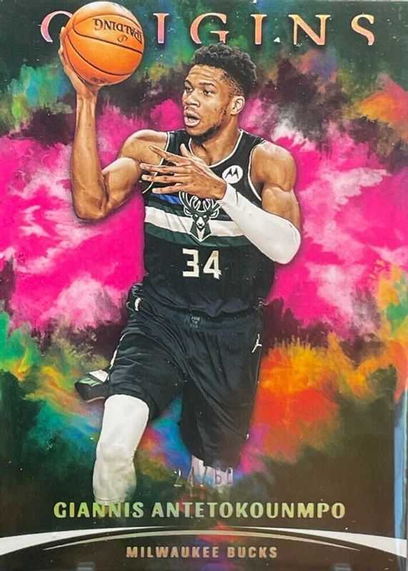 Giannis Antetokounmpo 2021 Origins #34 Pink /60 RAW