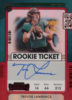2021 Contenders #101 Rookie Ticket Auto - Red Zone Ticket