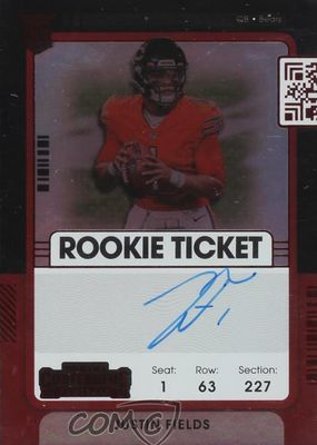 2021 Contenders #108 Rookie Ticket Auto - Red Zone Ticket