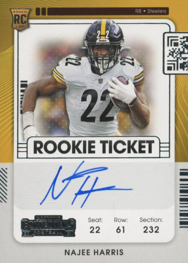 Najee Harris 2021 Contenders #111 Rookie Ticket Auto Price Guide