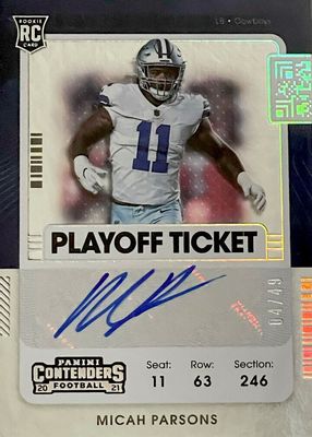 2021 Contenders #146 Rookie Ticket Auto Variation - Playoff Ticket /49