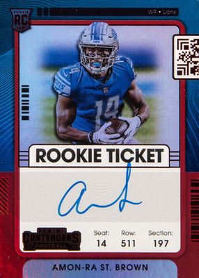 2021 Contenders #131 Rookie Ticket Auto - Red Zone Ticket