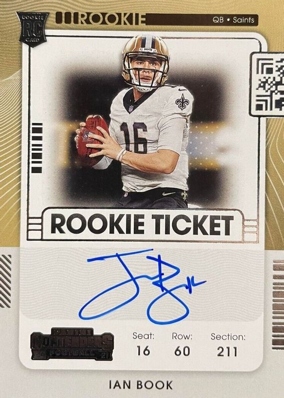 Ian Book 2021 Contenders #137 Rookie Ticket Auto Variation Rookie SGC 10