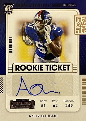 2021 Contenders #169 Rookie Ticket Auto Variation